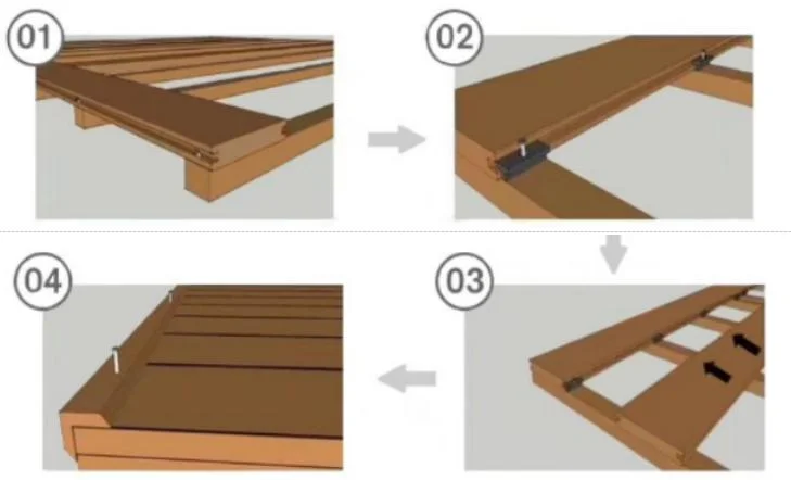 New 3D Wood Grain Deck Low Price Wood Plastic Board