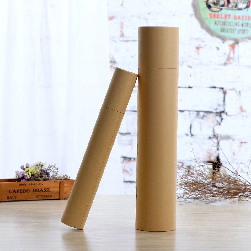 Cute Fancy Art Paper Round Tube Cylindrical Corrugated Paper Tea Coffee Paper Jar