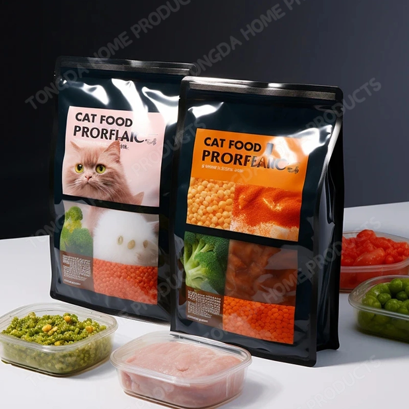 Custom Print Food Plastic Pouch with Resealable Zipper Moisture-Proof Ziplock Bag for Packing Tea Coffee Beansw with Clear Window