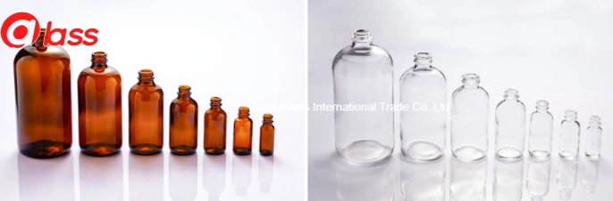 Wholesale Empty Amber Pharmaceutical Glass Bottle with Dinpp28mm Black Cap