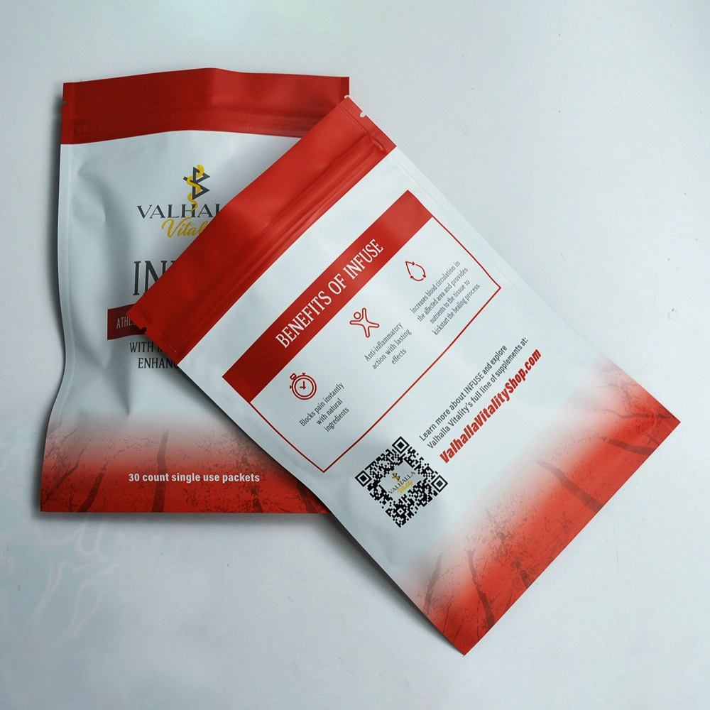 Custom Printing Wholesale Small Heat Sealable Three Side Seal Matte Sachet Empty Coffee Tea Food Packaging Bag