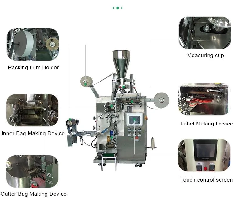 Automatic Tea Packaging with Label Bag Packing Machine Manufacturers