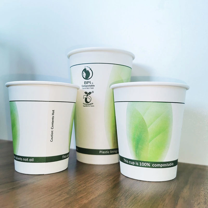 Customized Printed Double Wall Paper Cup Coffee Paper Cup Packaging with PLA Coated