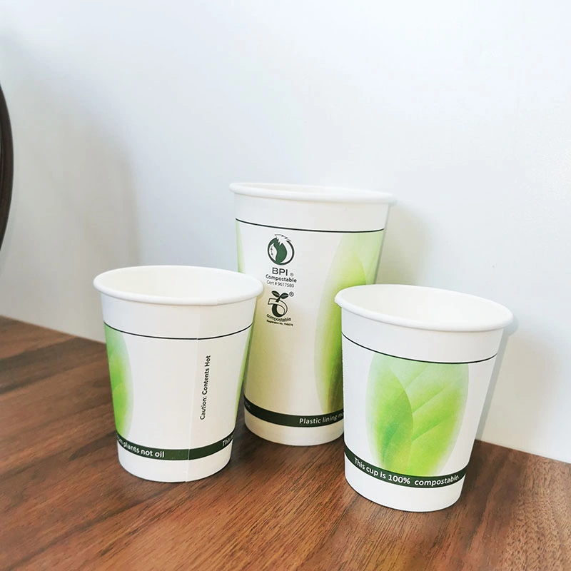 Customized Printed Double Wall Paper Cup Coffee Paper Cup Packaging with PLA Coated