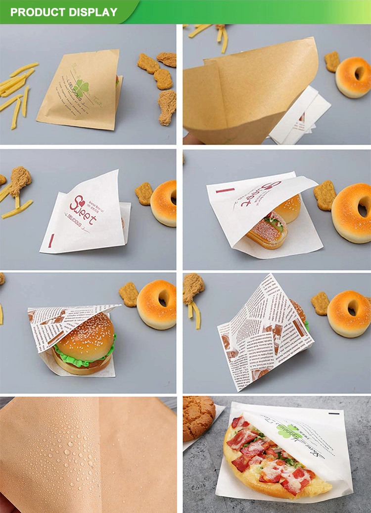 Pie Paper Pouch Custom Made Sealable Flats Chiken Packings Bag