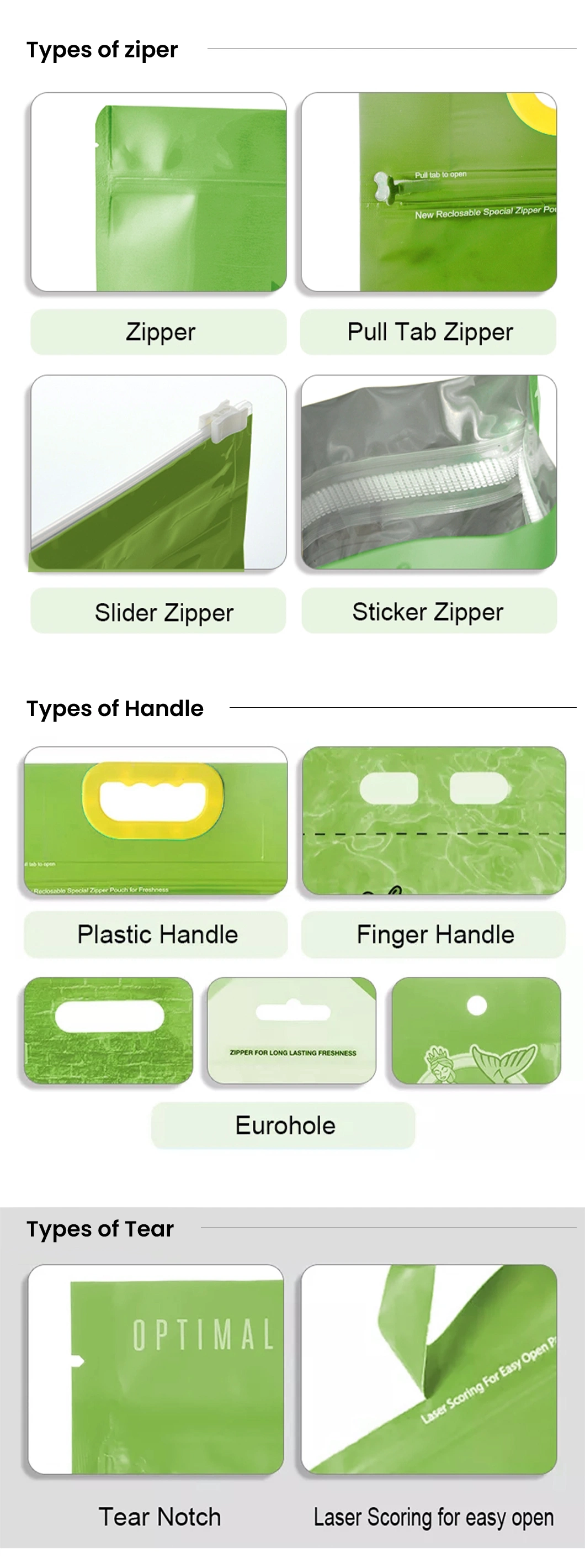 Custom Stand up Aluminum Loose Leaf Tea Plastic Food Packaging Ziplock Bag