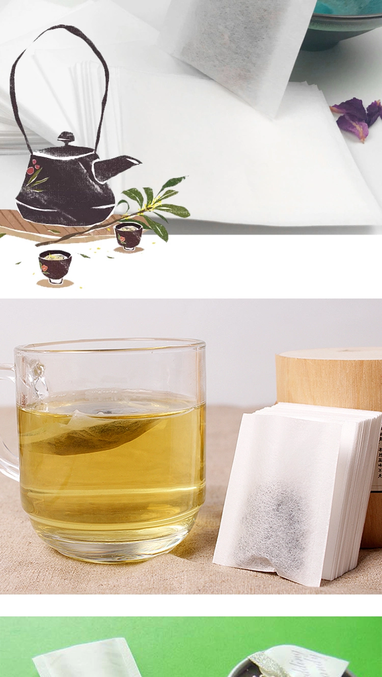 80 X 100mm Disposable Food Grade Filter Paper Tea Bags for Plant Leaf Coffee Powder Salt Bath, Made of Wood Pulp, with FDA CE Certificate