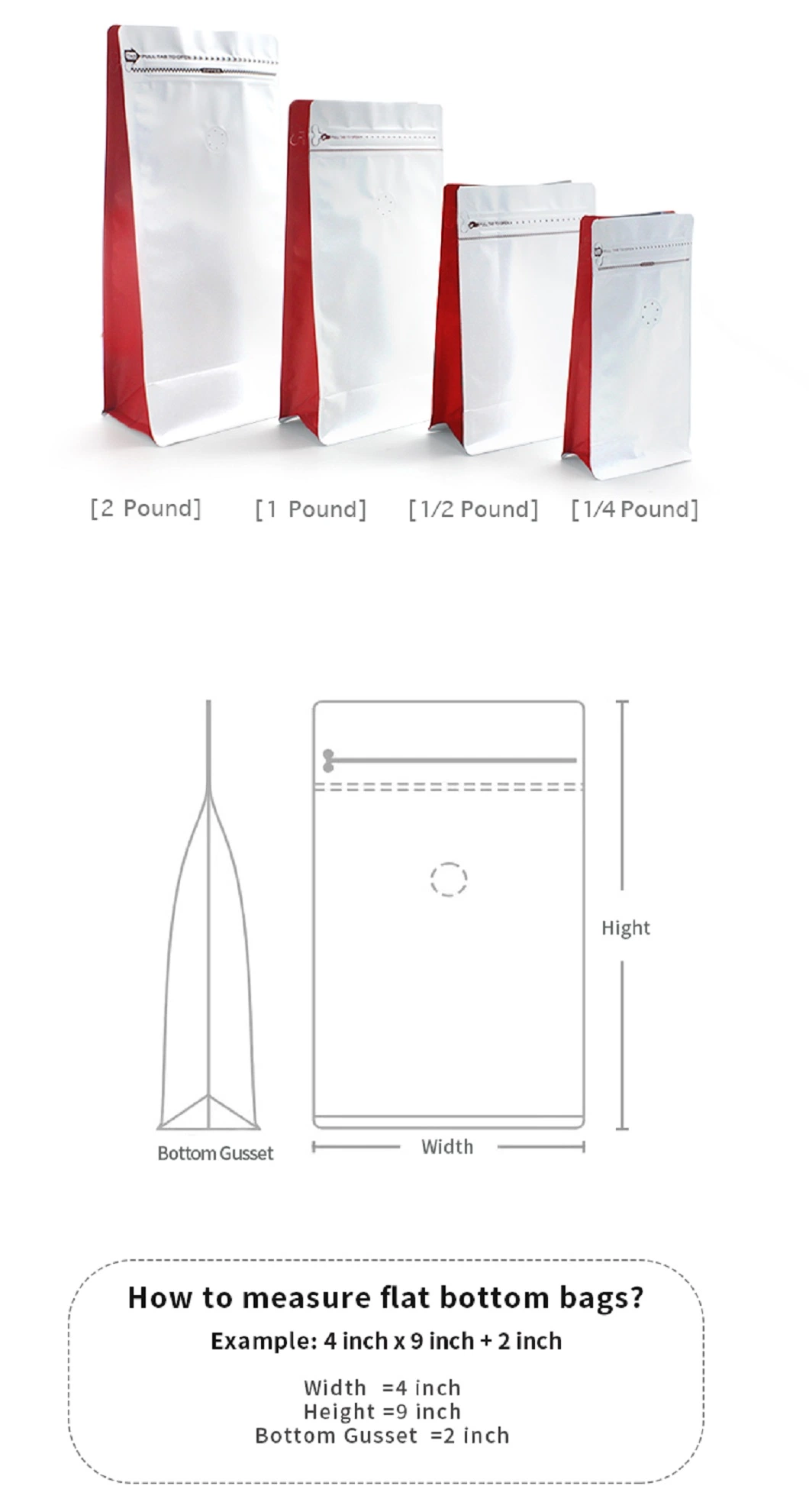 Compostable Eco Box Bottom Side Gusset Colorful Printing Custom 13 16 32 Oz Coffee Bags Packaging