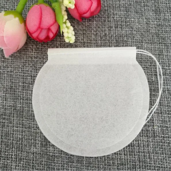 Diameter 6cm Biodegradable Eco-Friendly Round Corn Fiber Empty Tea Bag for Packaging