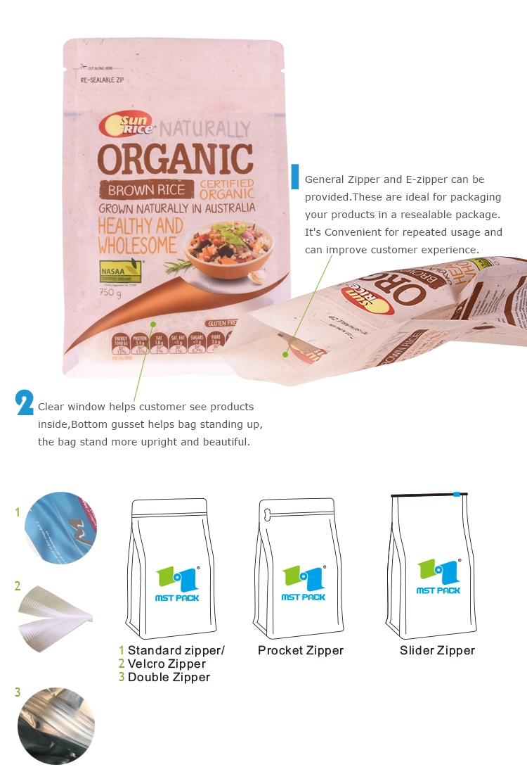 Food Grade Plastic Nylon Stand up Pouch Empty Tea Bag