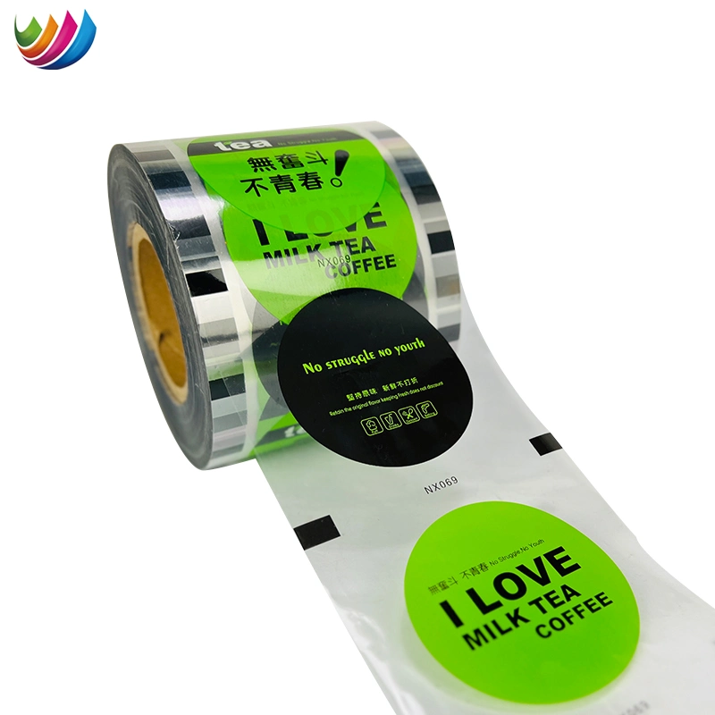 Customized Transparent Food Grade Bubble Tea Milk Juice Beverage Packaging Cup Lip Sealing Roll Film