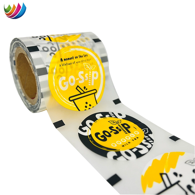 Customized Transparent Food Grade Bubble Tea Milk Juice Beverage Packaging Cup Lip Sealing Roll Film