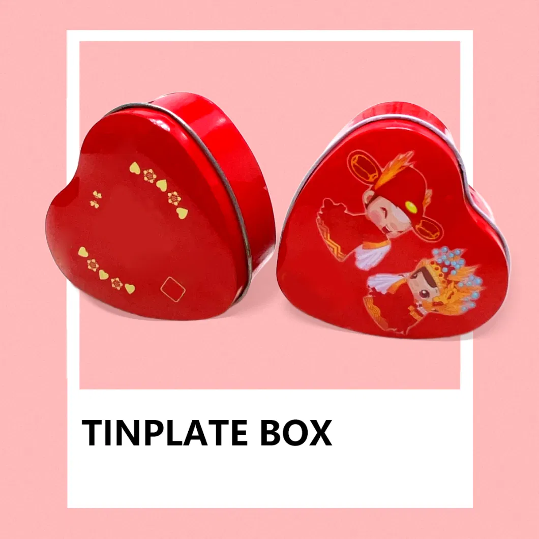 Wholesale Tinplate Heart Candy Box Wedding Candy Empty Box