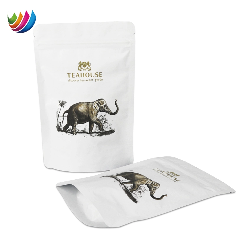 China Manufacturer Customized Printing Ziplock Plastic Stand up Pouch Coffee Food Packaging Bag with Resealable Zipper