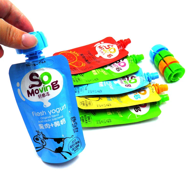 85ml Aluminum Children Yogurt Bags Mouth Pouch Can Package Sauce Juice