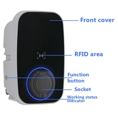 Waterproof IP54 Electric Car Charging Wallbox 1-Phase 3-Phase EV Charger Station CE Certified APP Smart EV Charger Type 2 Smart Wallbox