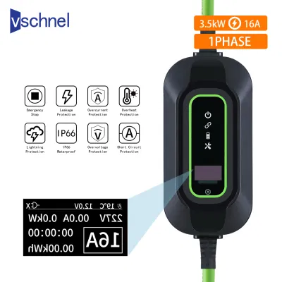 New Update Waterproof Level 2 16A 3.5kw Fast Electric Car Portable Type 1 EV Charger