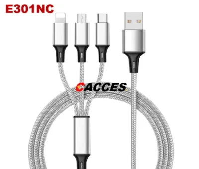 New Arrival 3 in 1 6A Transparent Spuer Fast Charging Cable