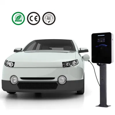 Factory OEM 32A/ 7kw 1 Phase Mode 3 Floor Type AC EV Charger Electric Car Charger Station Wallbox with 4.3" Screen