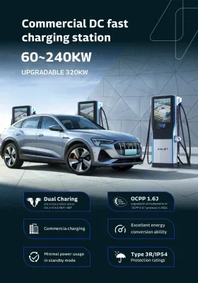 60kw 120kw 180kw 240kw CCS1 CCS2 Level 3 Commercial DC EV Fast Evse Charger Ocpp Solar Charging Station with Load Balancing