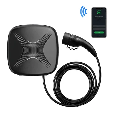 Type 2 32A 7kw Wall Mounted WiFi EV Charging Pile Gbt Chinese EV Charger 32A 7kw Home