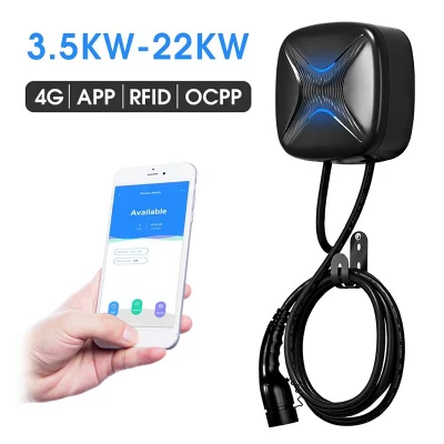 Type 2 32A 7kw Wall Mounted WiFi EV Charging Pile Gbt Chinese EV Charger 32A 7kw Home