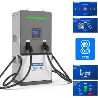 Hardhitter CE Certified OEM 120kw DC Quick EV Charger CCS2 Gbt Dual Guns Charging Pile Public Commercial Electric Vehicle Fast EV Charging Stations