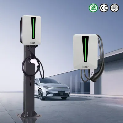 Ee S&T China Manufacturer IEC 62196-2 Connector Plug 7kw 11kw 22kw Floor Type or Wallbox Mode 3 Electric Car Fast EV Charger Station for Home and Commercial