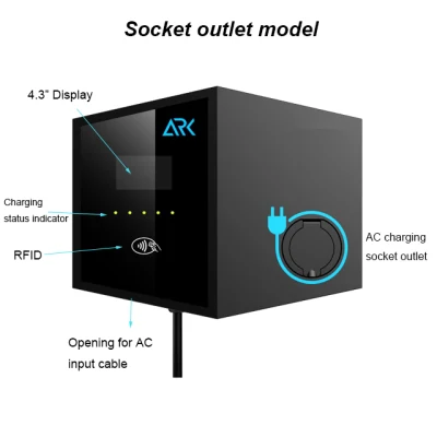OEM ODM 22kw with Type2 RFID Card EV AC Charging Station