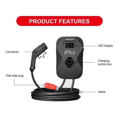 22kw 32A Type2 Mode3 Wall Box EV Charger with TUV Certified