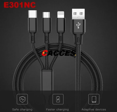 New Arrival 3 in 1 6A Spuer Fast Charging Cable