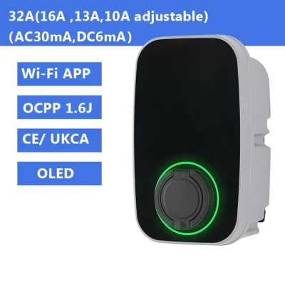 Supplier Cheaper Electric Vehicle Charging Station Type2 Smart Wallbox 7kw 32A EV Charger Wallbox for Home Use with CE Support APP WiFi
