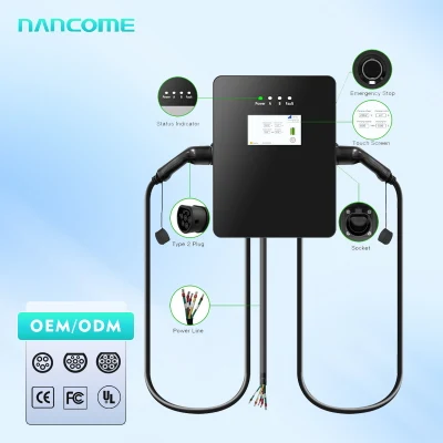 22kw Type 2 Best Price IP55 32A Adjustable Movable GB/T EV Charger Station