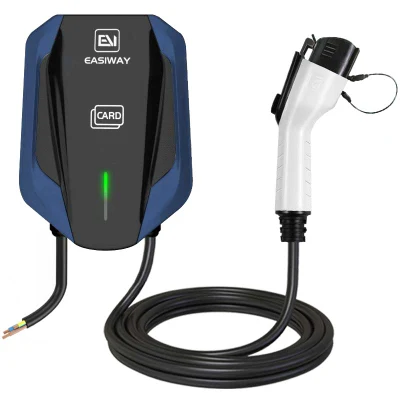 AC 240V 32A 40A 48A RFID Indicator Light EV Charger Home Wallbox Electric Car Charging Station