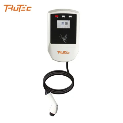 AC 7kw 220V 32A Charger Wall-Mounted Electric Car Charging Station EV Charging Pile Made in China