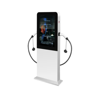 Smart EV Charger Level 3 Charging Station with Outdoor LCD Display Advertising Screen WiFi 32 Inch for Car