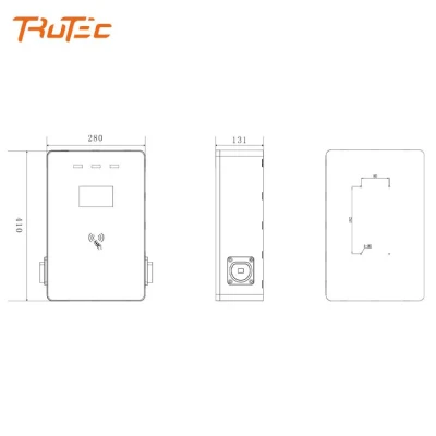 7kw Electric Wallbox Charger Home AC Car Vehicle EV Charger for EV Charger Station with 5m Length Made in China