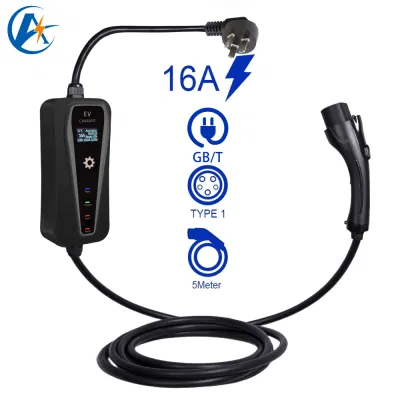 16A Gbt/Type1 220V Mobile Electric Vehicle Charging Portable EV Car Charger