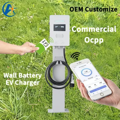 Commercial Battery Chargers 32A 240V 380V Level 2 Electric Vehicle Battery and Charger with Wall Charger EV Charging Station