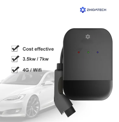 Zhida Tech 7kw 32A EV Electric Vehicle Charger Type 2 EV Charger IP55 Ocpp1.6j