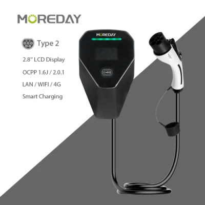 Evse J1772 Vehicle Smart Type 1 32A 240V Home Level 2 AC Wallbox 7kw Electric Car EV Charger