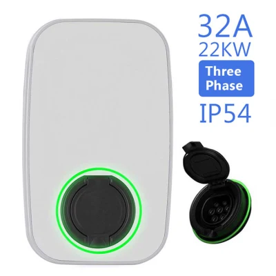 Waterproof IP54 Electric Car Charging Wallbox 1-Phase 3-Phase EV Charger Station CE Certified APP Smart EV Charger Type 2 Smart Wallbox