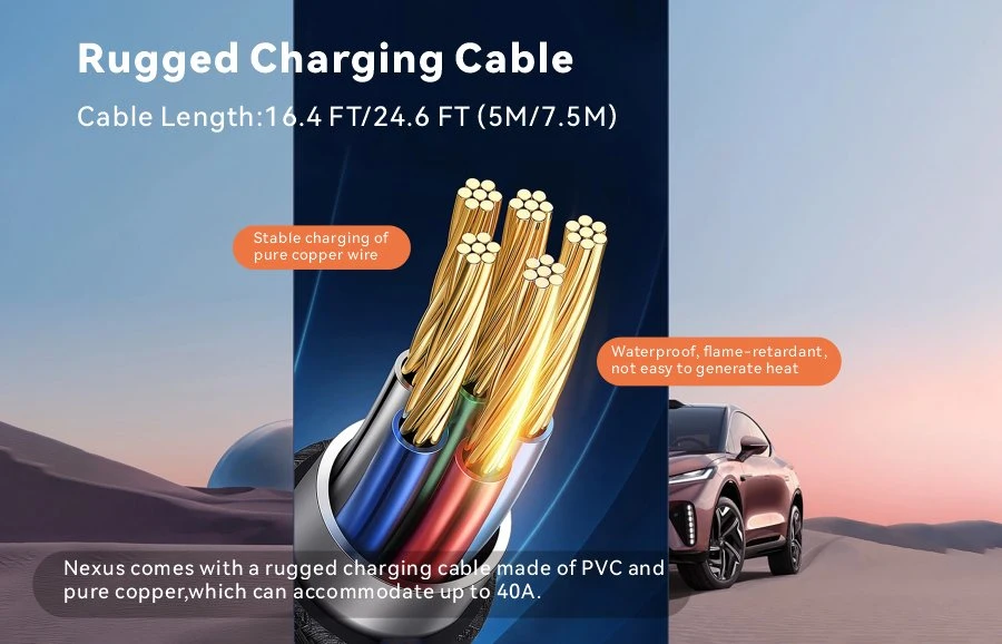 Type 1 Plug Saej17772 AC Charging Station Smart EV Charging Pile Dynamic Load Balance FCC Car EV Charger with UL Certificate