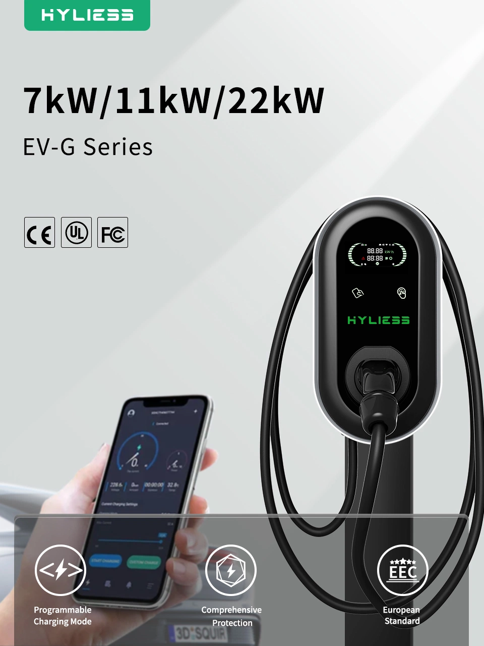 7kw High Efficiency EV Charging Stations Home Adaptor for Electric Cars