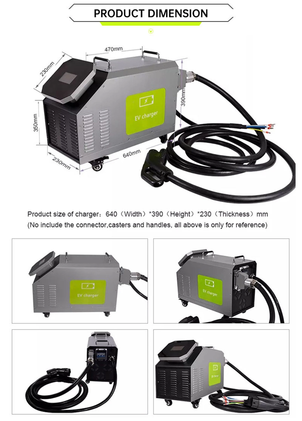 Long Life OEM Support 21kw Fast DC Electric Car Charging Station EV Charger One Phase AC220V Input