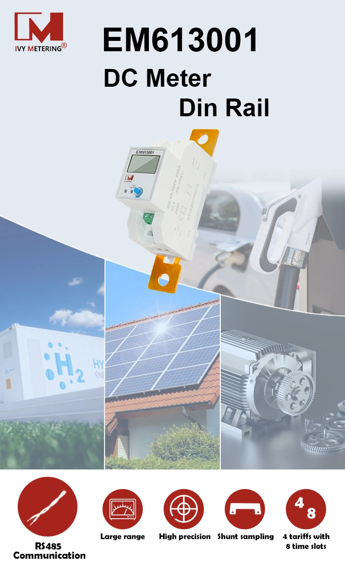 IVY Metering DC Energy Meter Applied in Solar PV, Battery Monitoring, EV Charging Stations