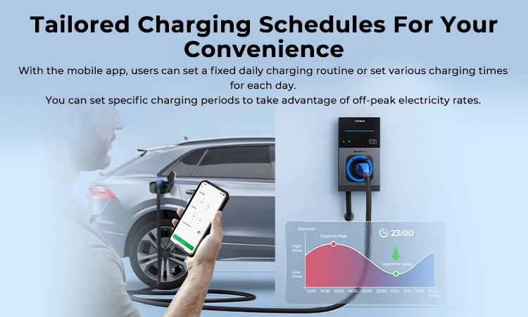 Topdon Manufacturer Pulseq AC PRO Ocpp 22kw 11kw 7kw Single 3phase High Quality Wall Mounted WiFi RFID APP Smart Type 2 Electric Car Charging Station EV Charger