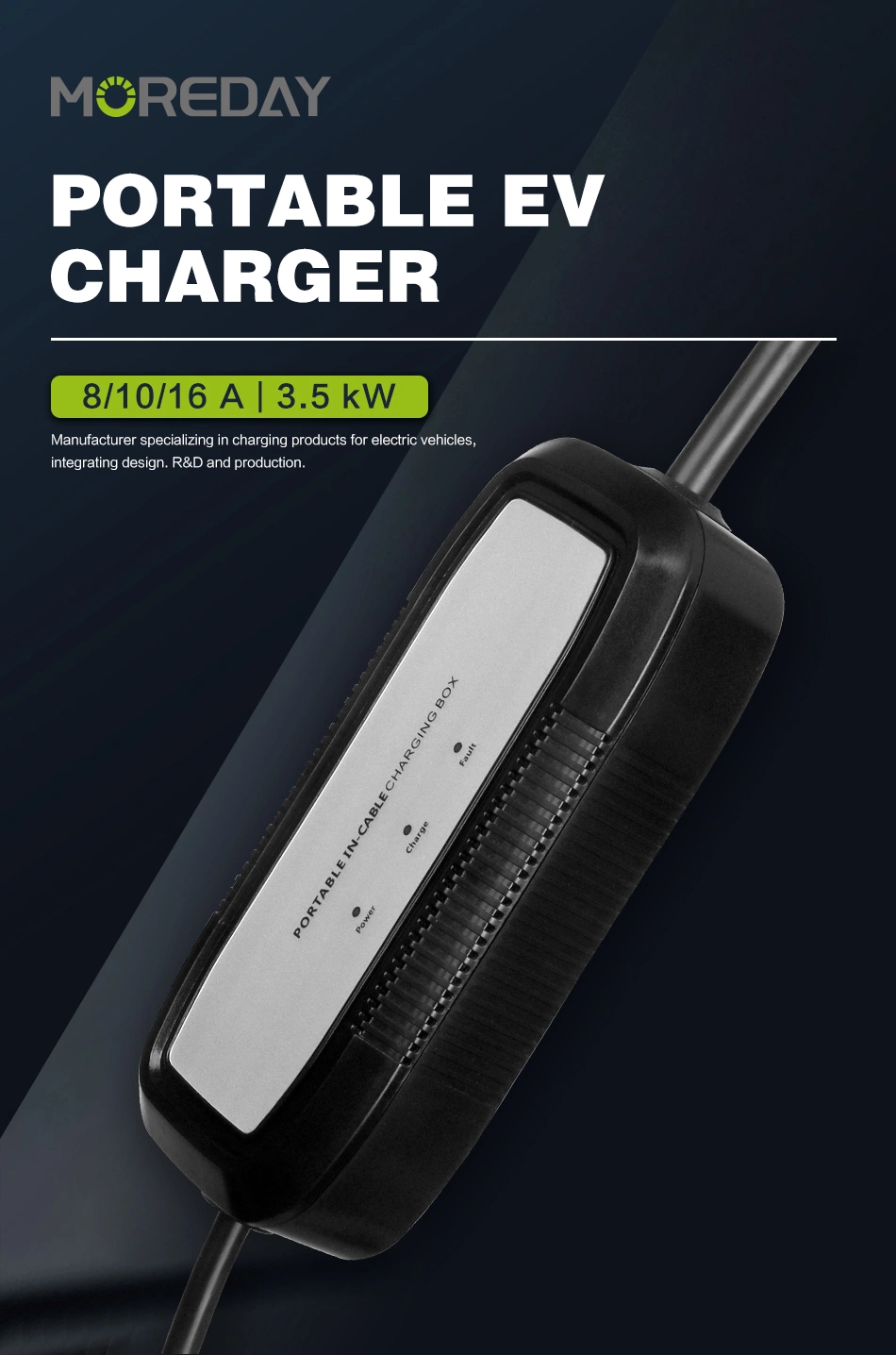 Portable Evse Type2 Gbt ID 4 Level 2 Charger Evchargerforvolkswagenid4 Home EV Charger for Chinese VW ID4 Volkswagen Accessories