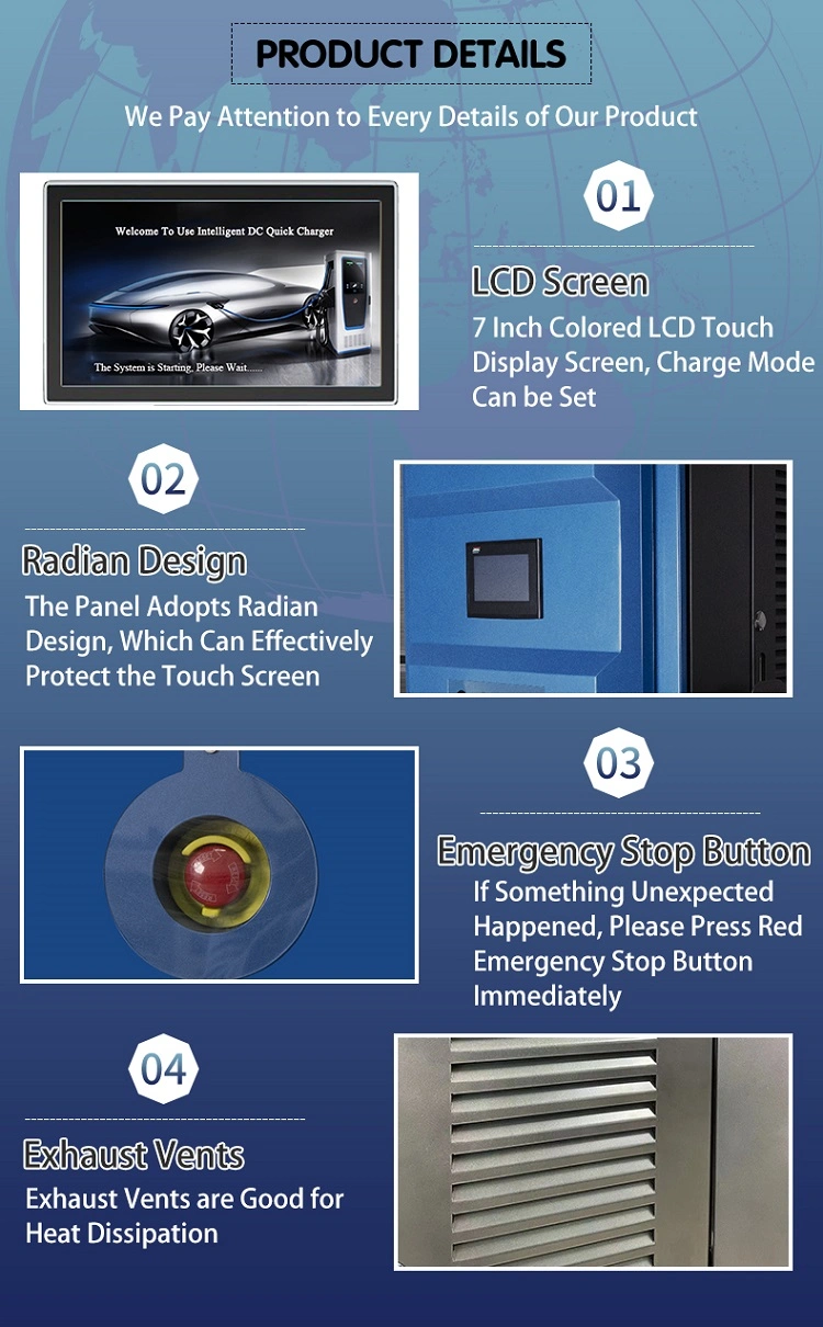 EV Charger Factory Manufacturer Ocpp Mennekes Type 2 3 Phase 60kw Wallbox Electric Charging Station EV Car Charger