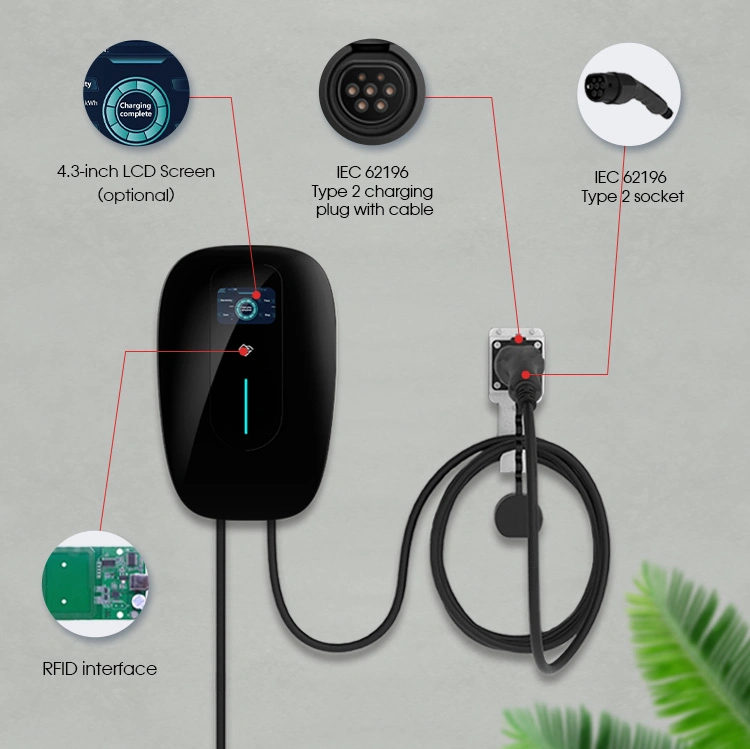 China IP 65 RoHS Approved Electric Car Charging Station AC EV Charger Hospital